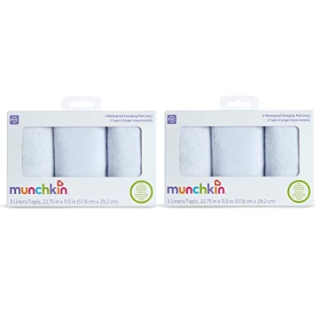 Munchkin Waterproof Changing Pad Liners for Easy Cleanup