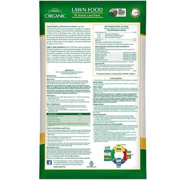 Espoma Organic All Season Lawn Food 9-0-0 Natural & Organic Lawn Food; Fertilizer for All Lawns; Long Lasting Organic Nitrogen for a Greener Lawn. 28 lb. Bag Covers up to 5,000 Sq. Ft.