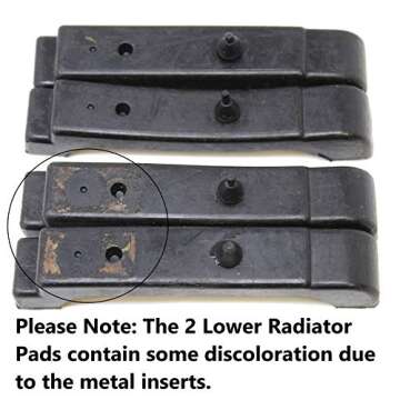 Aftermarket Rubber Radiator Insulator Pads / 4 Core Radiator Upper and Lower Mounts 4 Piece Kit Compatible with Chevrolet Buick Oldsmobile Pontiac