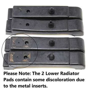 Aftermarket Rubber Radiator Insulator Pads / 4 Core Radiator Upper and Lower Mounts 4 Piece Kit Compatible with Chevrolet Buick Oldsmobile Pontiac