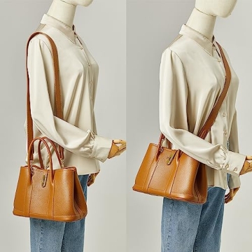 DORIS&JACKY Luxury Leather Tote Bag for Women