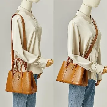 DORIS&JACKY Luxury Leather Tote Bag for Women