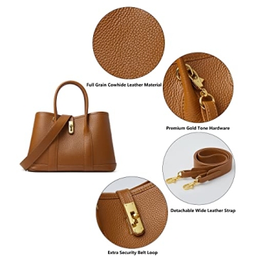DORIS&JACKY Luxury Leather Tote Bag for Women