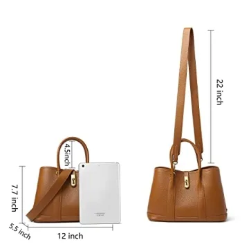 DORIS&JACKY Luxury Leather Tote Bag for Women