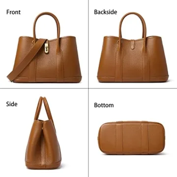 DORIS&JACKY Luxury Leather Tote Bag for Women
