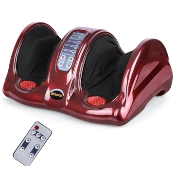 H&B Luxuries Shiatsu Foot Massager Machine, Remote Control Kneading & Rolling Massage, Ideal Gift fo...