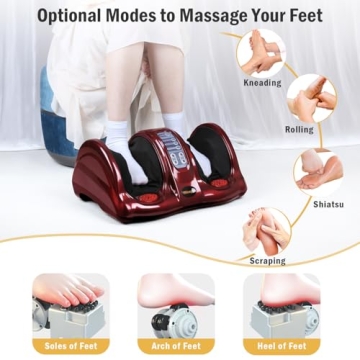 Shiatsu Foot Massager with Remote Control for Deep Relaxation