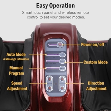 Shiatsu Foot Massager with Remote Control for Deep Relaxation