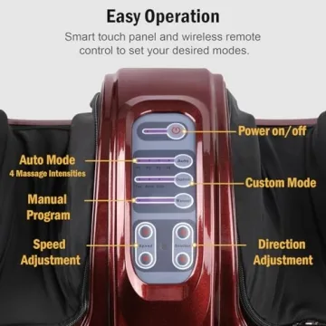 Shiatsu Foot Massager with Remote Control for Deep Relaxation