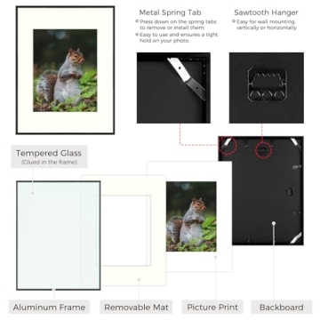 Elegant 16x20 Metal Picture Frames Set - Modern Design