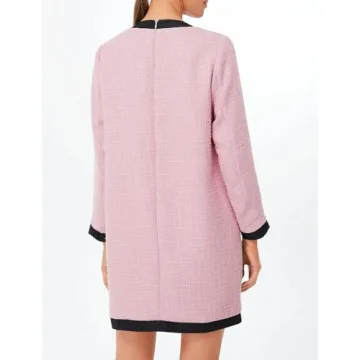 Elegant Women's Tweed Bow Dress for Any Occasion