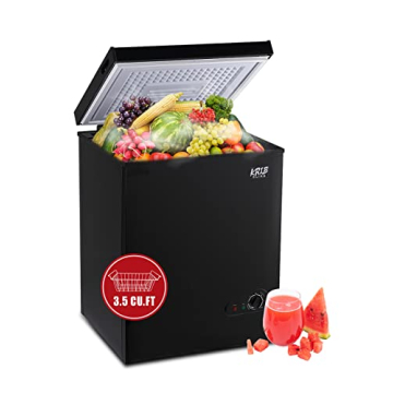KRIB BLING 3.5 Cu.Ft Chest Freezer - Temperature Control & Removable Baskets