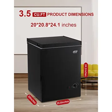 Compact 3.5 Cu.Ft Chest Freezer with Temperature Control
