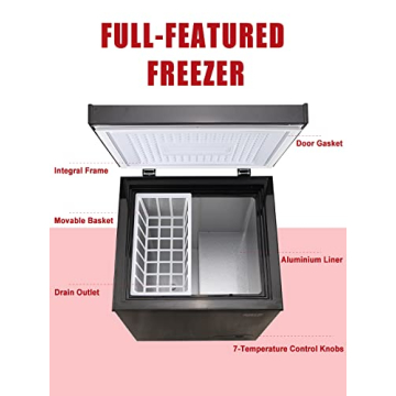Compact 3.5 Cu.Ft Chest Freezer with Temperature Control