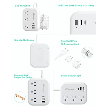 Universal European Travel Adapter for Global Journeys