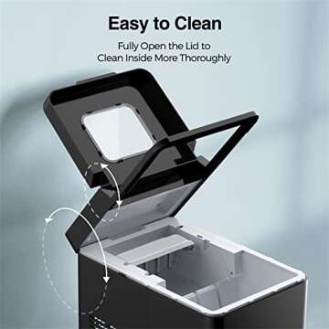 NEEDONE Countertop Ice Maker, 33lbs in 24H Ice Machine, 9 Cubes Ready in 7 Mins Self-Cleaning Ice Cube Makers with Scoop und Basket, 2 Sizes of Bullet Ice for Home Kitchen Office Bar
