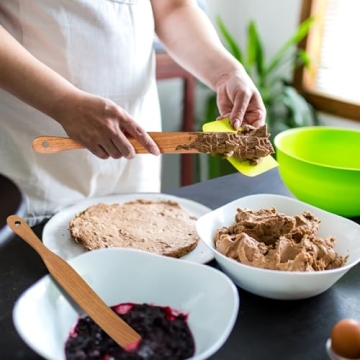 Skinny Wooden Spurtle Perfect for Sourdough and Mixing