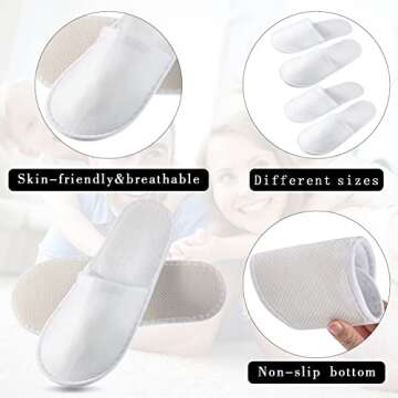 30 Pairs Disposable Spa Slippers for Guest Comfort