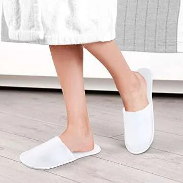 30 Pairs Disposable Spa Slippers for Guest Comfort