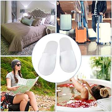 30 Pairs Disposable Spa Slippers for Guest Comfort