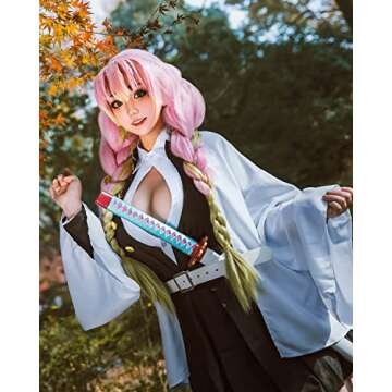 Nuoqi Mitsuri Kanroji Anime Cosplay Costume Set