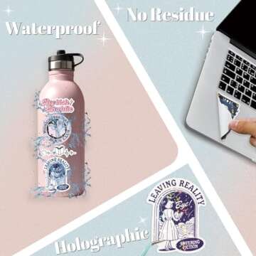 Holographic Romance Book Stickers Pack for Readers