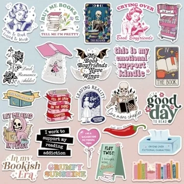 Holographic Romance Book Stickers Pack for Readers