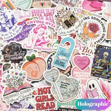 Holographic Romance Book Stickers Pack for Readers