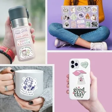 Holographic Romance Book Stickers Pack for Readers