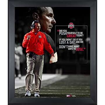Urban Meyer Ohio State Buckeyes Framed 20" x 24" Quote Photograph - College Player Plaques and Colla...