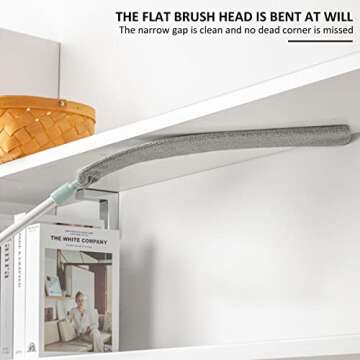 Retractable Gap Dust Cleaner, Microfiber Hand Duster, Dust Brush for Wet and Dry Under Appliance Dus...