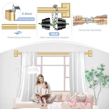 Gold Wrap Around Curtain Rods for Elegant Windows