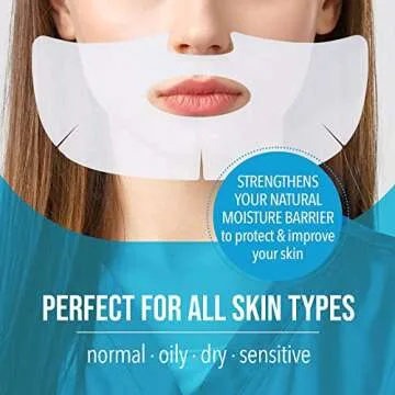 masque BAR Shield & Soothe Hydrogel Facial Mask, Korean Face Sheet Mask, Hydrating Sheet Mask, Calming Moisture Mask with Aloe Vera, Skin Care for Prolonged Use of Safety Face Masks, Pack of 6