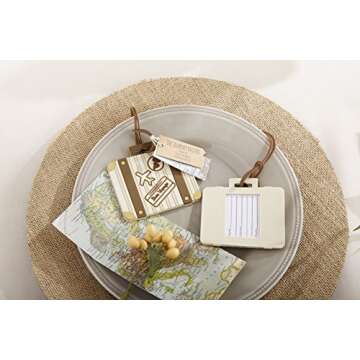 Kate Aspen Luggage Tag - Vintage Inspired Rubber Travel Tag