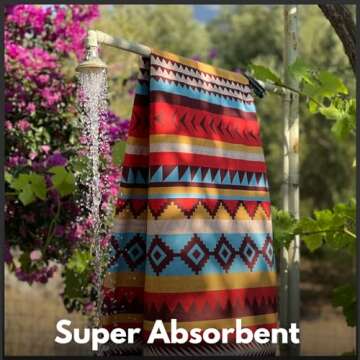 ECCOSOPHY Microfiber Beach Towel -Sand Free Towels are Quick Dry, Light Weight, Super Absorbent-Perfect Pool, Travel, Cruise, Camping Essentials - Oversized Extra Large for Adults (Cancun)