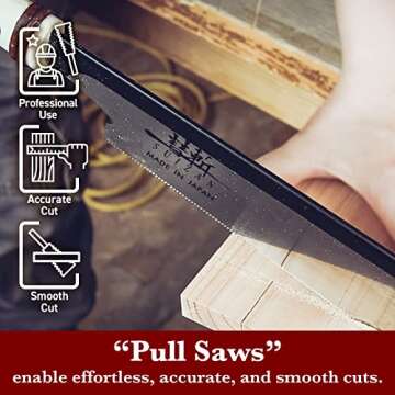 SUIZAN Dozuki Dovetail Saw 8" Crosscut 0.008" Ultra Thin Blade - Professional Japanese Pullsaw Handsaw Woodworking Tools