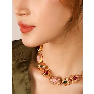 Medieval Byzantine Colorful Statement Necklace for All