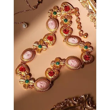 Medieval Byzantine Colorful Statement Necklace for All