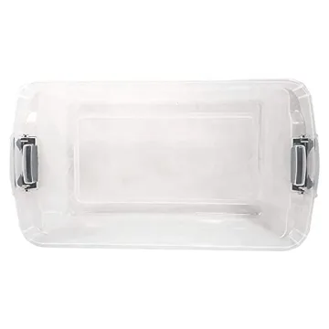 HOMZ 64 Quart Clear Storage Bins with Lidding