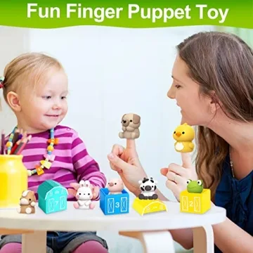 Learning Toy for Toddlers 1 2 3 Year Old, 10 Farm Animal Toys & 10 Barns, Counting, Matching & Sorting Montessori Educational Sensory Toys, Christmas Birthday Easter Gift for Baby Boy Girl 1-3