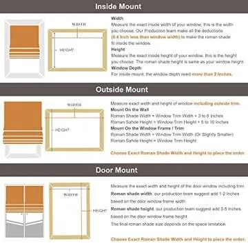 DEJAVU Cordless White Roman Shades for Windows, Fabric Thermal Insulated Window Blinds, Custom Made Room Darkening Blackout Light Filtering Roman Shades for Windows, Doors, Kitchen Windows