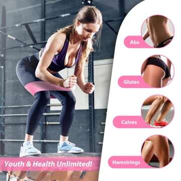 Aora Livre Fabric Resistance Bands Non Slip Booty Bands for Legs Butt Glute Squats Workout Exercise Bands for Women Indoor Fitness Gym …