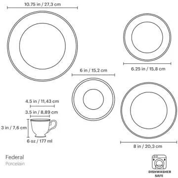 Lenox 100191602 Federal Gold 5-Piece Place Setting