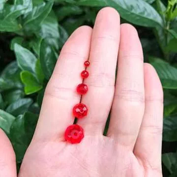 JEBBO 1000pcs Red Glass Beads for DIY Jewelry Craft