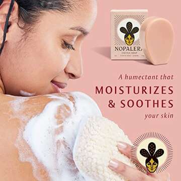 Nopalera Bar Soap, Jasmine Essential Oils - Natural Body and Face Cleanser, Moisturizing and Exfolia...