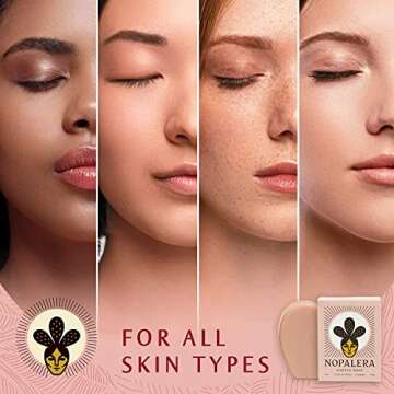 Nopalera Bar Soap, Jasmine Essential Oils - Natural Body and Face Cleanser, Moisturizing and Exfoliating, Soft Skin Care Made With Clean, Vegan Ingredients, 4 oz