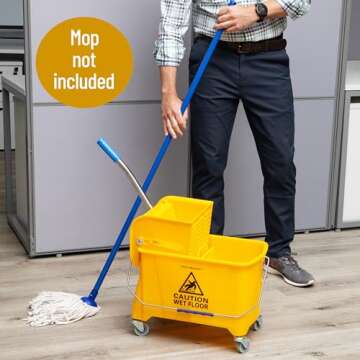 Mind Reader Mop Bucket with Upward Press Wringer