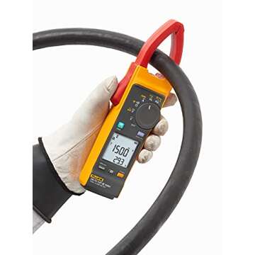 Fluke 393 FC Solar Clamp Meter, CAT III 1500 V, IP54-Rated, DC Power Measurements, Audio Polarity Indicator, Visual Continuity, Fluke Connect Software Enabled,Thin Jaw For Easy Access, Includes iFlex