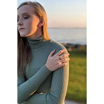 Elegant Aurelia Mae 18K Gold Croissant Dome Ring