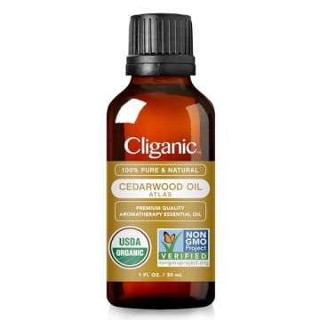Cliganic Organic Cedarwood Essential Oil - 100% Pure Natural Undiluted, for Aromatherapy Diffuser | Non-GMO Verified (Packaging May Vary)